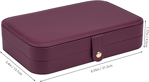 Miniatura 5 de V-LAFUY Organizador de viaje de joyería caja de joyería de viaje portátil pequeño estuche de joyería de viaje con espejo caja de joyería pequeña de