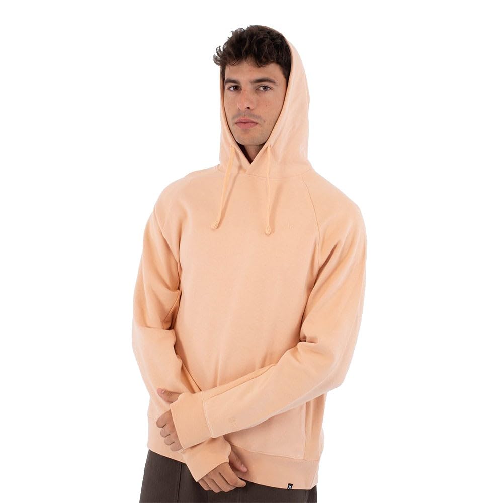 Hurley Mens Hoodie - Low Tide Sweatshirt, Beach Clay, XXL EU