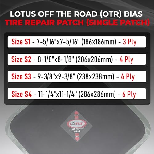 Image of Lotus Square Bias OTR /Earthmover Tire Patch SQ4 (11-1 /4 inchx11-1 /4)