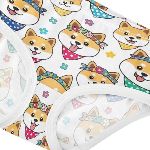 Toddlers Underwear Floral 2t Cotton Little Girl Panties Pattern Briefs Kids Undies Cute Cartoon Dog4
