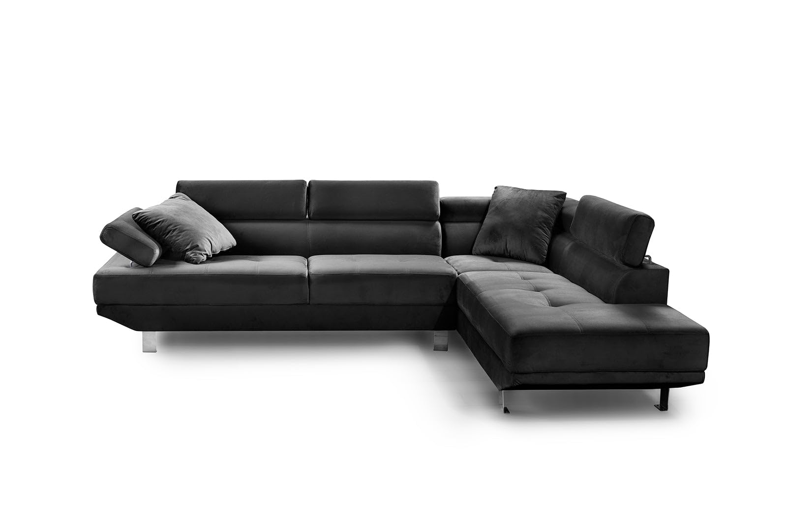 S & S Saldos y Stocks Sofa Rinconera Chaise Longue Executive 262cm Gris, Chaise Izquierdo