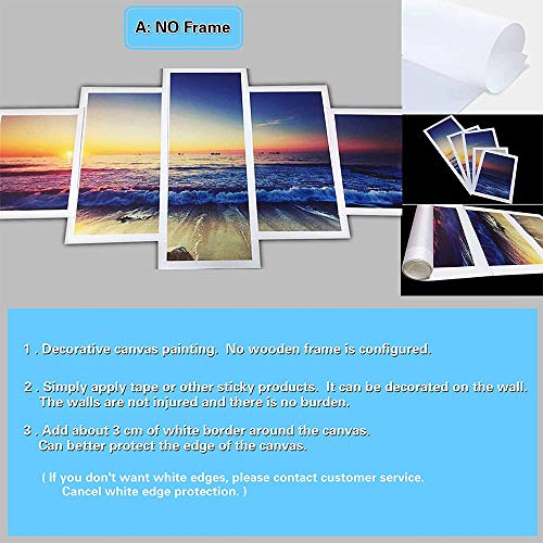 ZJJBH fresco 5 Pieces Of Mural Canvas Painting, Modular 150*80Cm Wall Art Home Decoration 5 Pieces Canvas Painting Modern Steampunk City And Airship Pictures Hd Print Blue Sky Boy Room Modular Poster steampunk buy now online