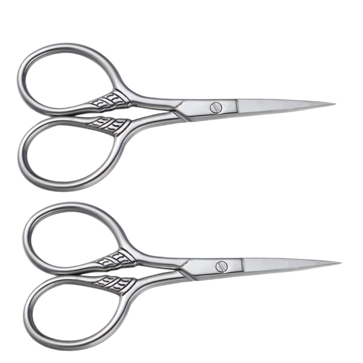 Angoily 6pezzi Forbici Da Barba Acciaio Inossidabile Rifinitore Professionale Per Uomini Strumento Di Precisione Per Taglio e Stile Della Barba Argento