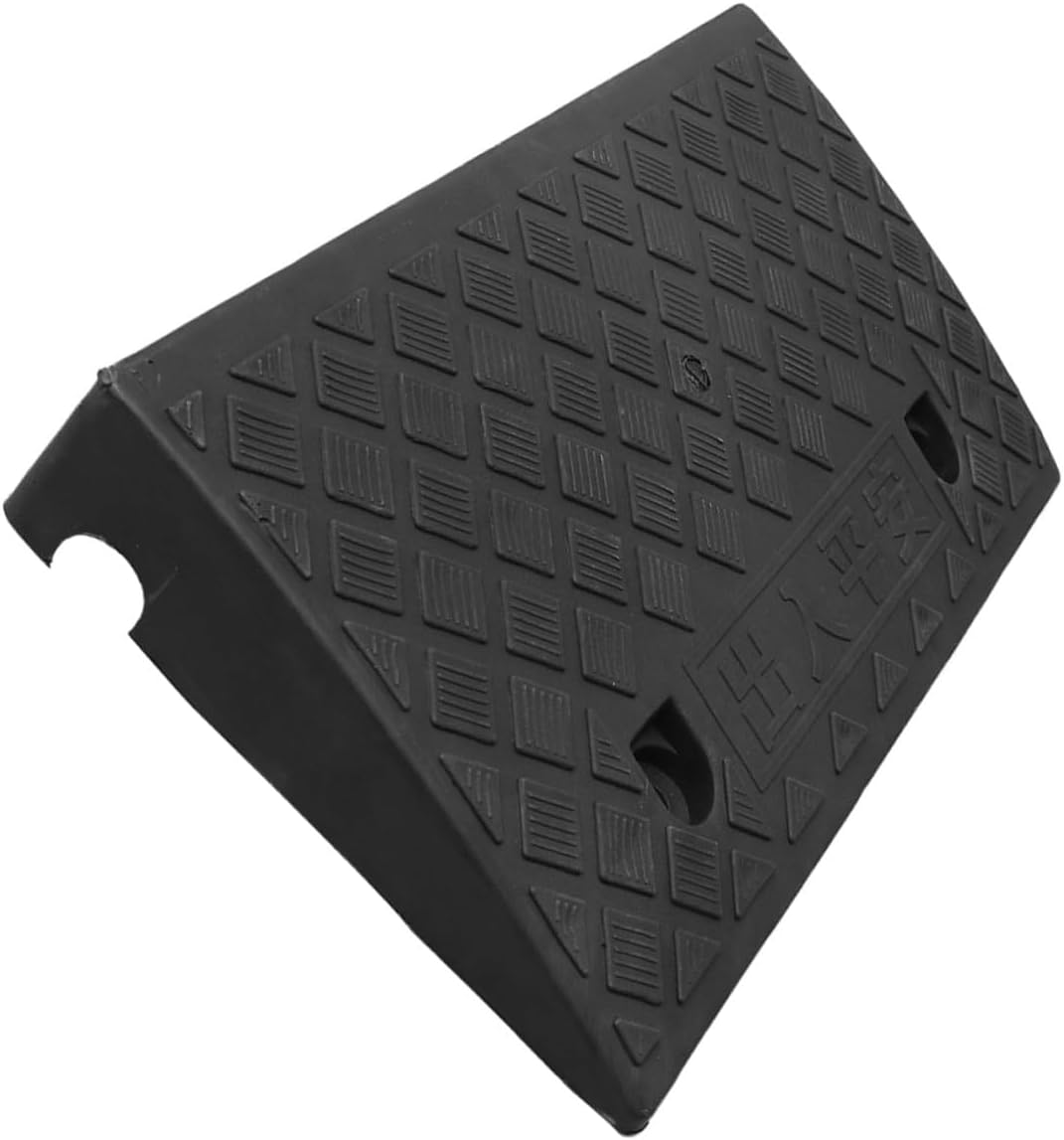 Plastic Vehicle Slope Ramp 50x27x9cm Black Curb Ramp for Car Loading Dock Driveway Motorcycle Use