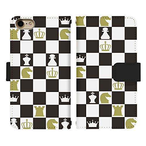 AQUOS ZETA SH-01H 用 スマホケース ベルトあり 手帳型 スマホカバー di127(G) チェス ボードゲーム マインドスポーツ アクオスフォン アクオスホン 携帯ケース 携帯カバー アクオス アクオスゼータ 手帳 ダイアリー フリップ スマフォ カバー