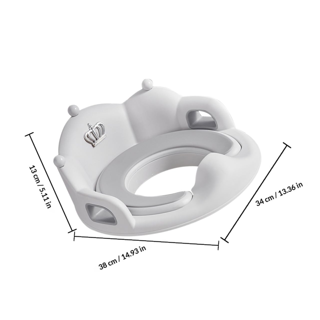 Asiento De Inodoro Para Niños Pequeños Antideslizante Gris Grande Cojín Cómodo Entrenamiento Para Ir Al Baño Casa Unisex Desmontable