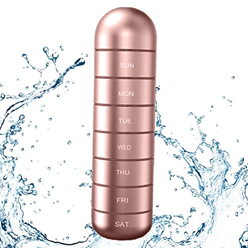 Comprimidos Metal - Metal Moisture Proof Weekly Pill Organizer | Porta-comprimidos diários multiuso