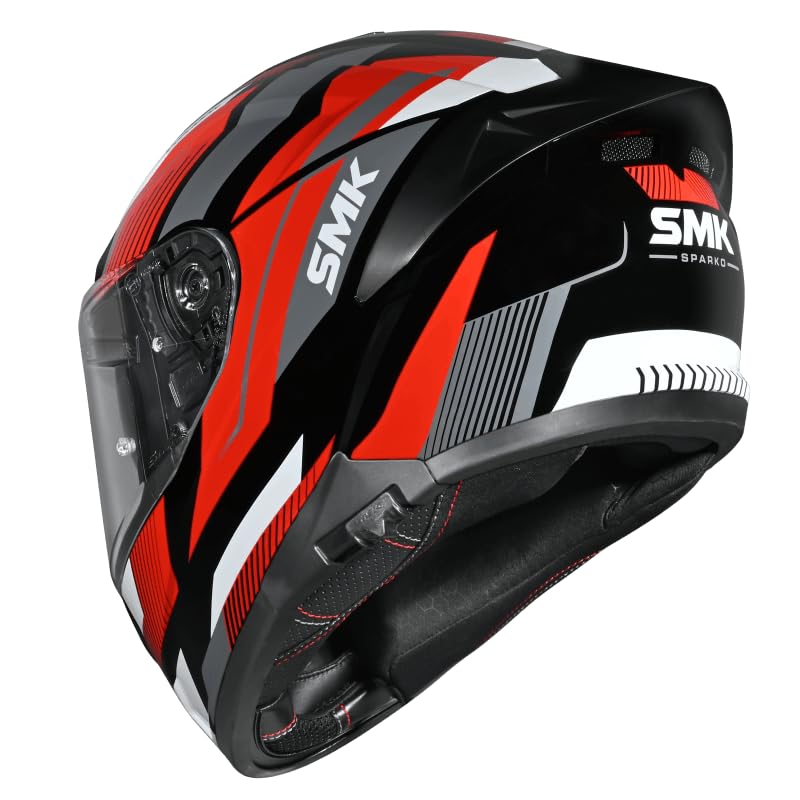 Image of SMK Typhoon Sparko Dual Visor Full Face Helmet, ISI DOT ECE 22.06 Certified