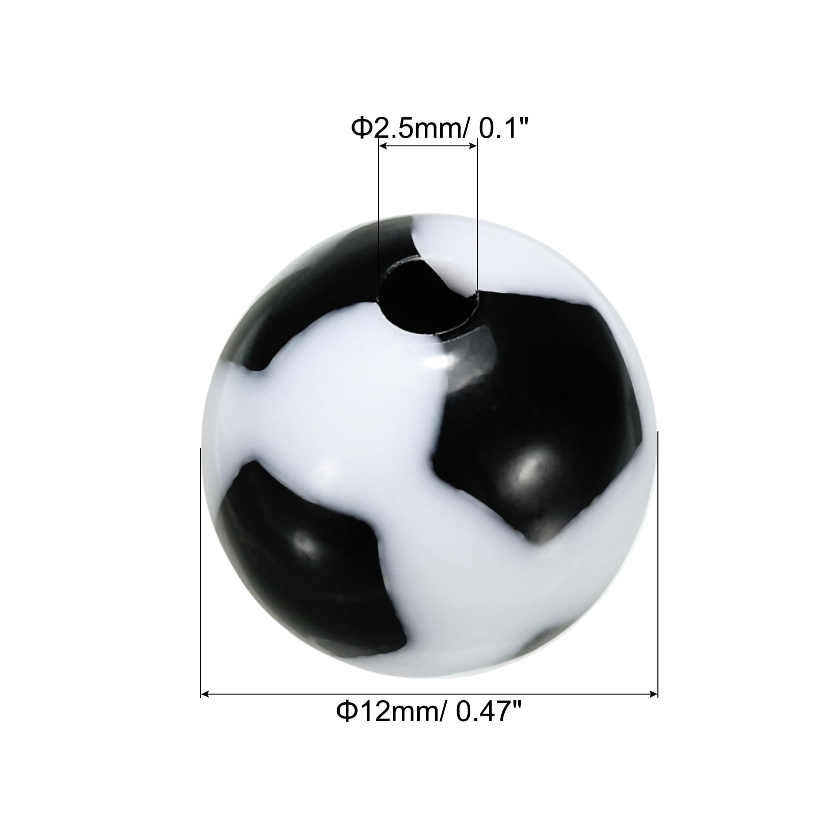 PATIKIL 12mm Sports Ball Beads - Image 2