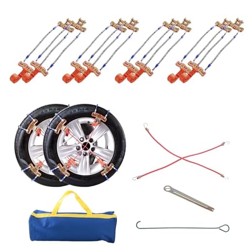 J1YL2C Snow,Chain Cable,Tire Chains Cable,Anti-Skid Tire Cable,Quicker Easier to Install,More Applicable for Car,SUV of Tire Width 195mm-225 mm (8 Pack)