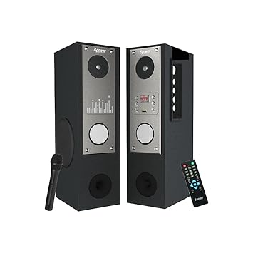 D-Power ZX-8000 Blaster Bluetooth Tower Speaker 2.0 10000W PMPO with FM/Flash Drive/Mobile/Aux/Mic Support (60 cm Height)