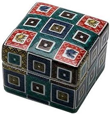 マルサン宮本 【九谷焼】色絵陶箱~彩~石畳文 SAI-01