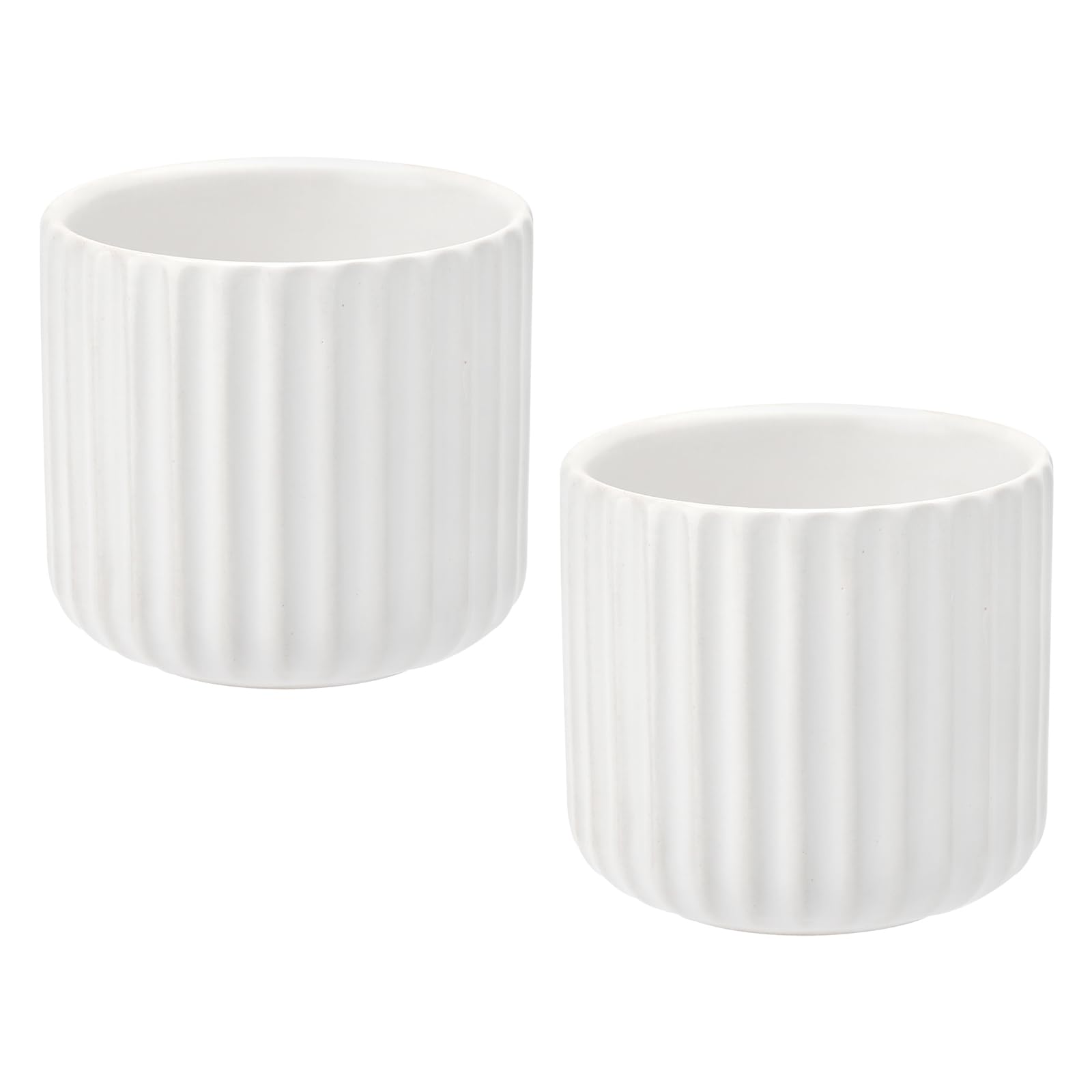 APOMOONS 2er Set Kaffeebecher Ohne Henkel, 180ml Kaffebecher Steingut Tassen, Keramik Tasse Ohne Henkel, Kaffeebecher Porzellan, Espresso Tassen Set, Cappuccino Tassen und Espressobecher, Weiß Küche, Haushalt & Wohnen