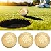 Yosoo Health Gear Golden Golf Balls, 4Pcs Gold Plating Double Layer Golf Ball, Golf Balls Bulk, Golf Ball Accessory for Golf Clubs Golfers Lovers Beginners Golf Practicing
