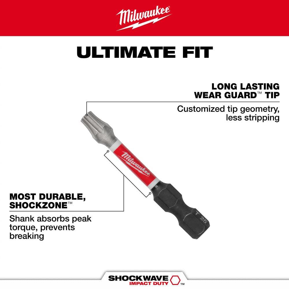 6-PACK) Milwaukee 48-32-4561 SHOCKWAVE 3-1/2