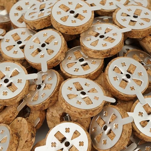 Round Cork Floats for Greek Orthodox Wicks Vigil Oil Lamps | Floating Candles | Home Altar | Prayer Corner (20) Brown