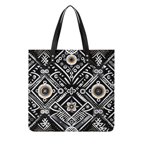 Sac à main tendance noir et blanc en cuir végétalien idée cadeau femme