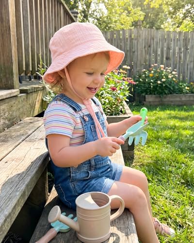 Image of Muslin Baby Sun Hat Sun Protection Baby Toddler Bucket Hats for Boys Girls