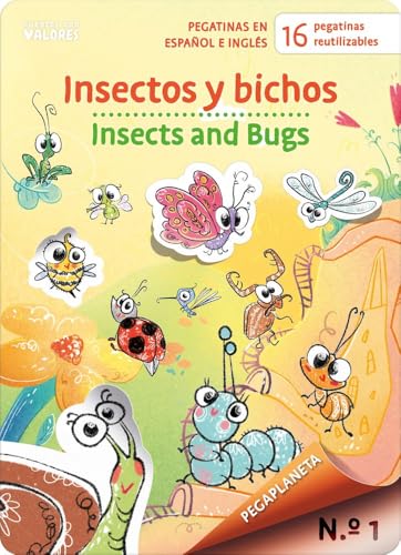 PEGAPLANETA 1. Insectos y bichos   Insects and Bugs: Pegatinas reutilizables en español e inglés