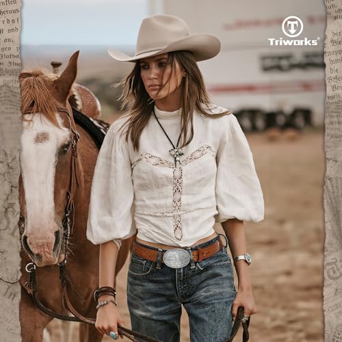 Western Leather Buckle Belt for Men Women Cowboy Cowgirl Mens Leather Belt for Jeans3