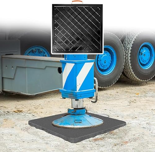 Coussinets d'atterrissage de cric stabilisateurs noirs empilables 50x50x4cm pour camion