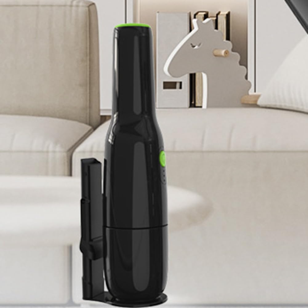 Aspirapolvere Portatile Fili per Auto, Mini Aspirapolvere per Auto con Collettore di Polveri, Piccolo Aspirapolvere con Aspirazione Potente Nero