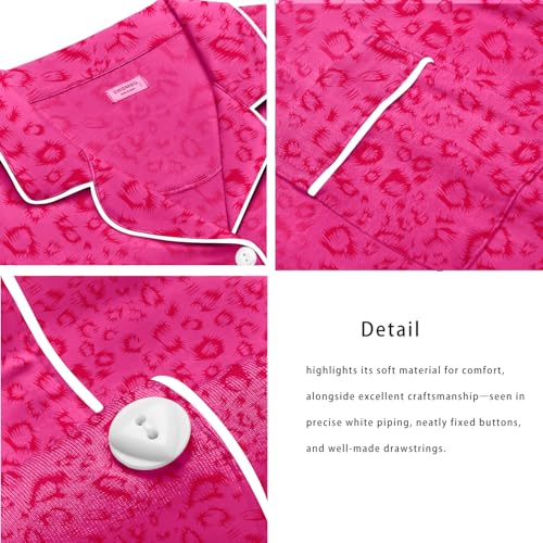 Image of SWOMOG Womens Button Down Pajamas Set Short Sleeve Sleepwear Bride Soft Pj Lounge Sets XS-3XL