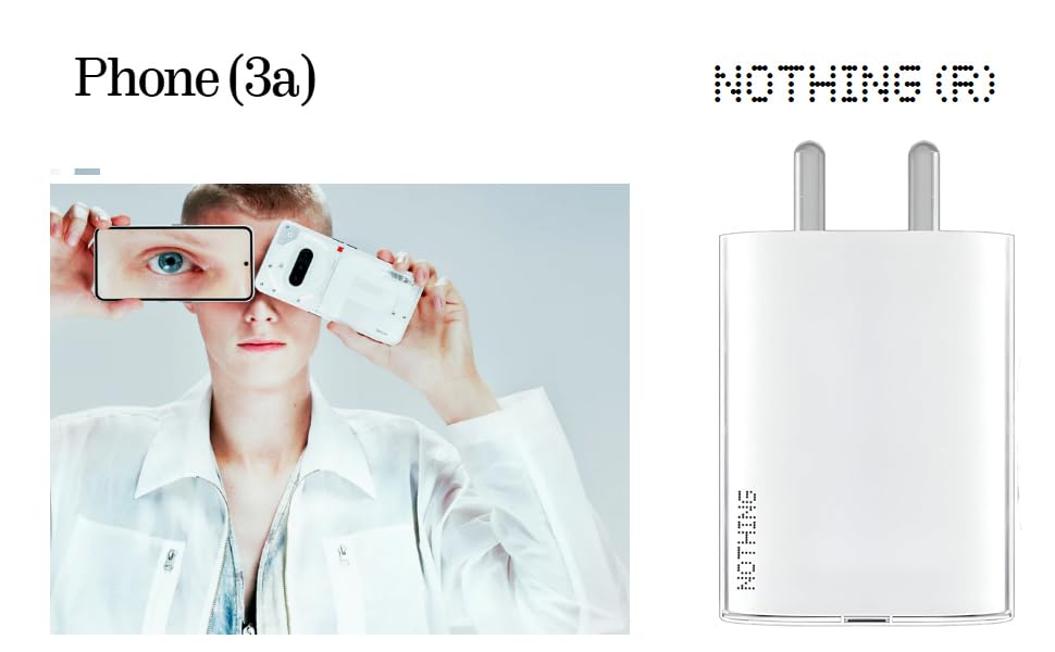 Image of 45W USB C Charger Adapter Compatible with Nothing Phone 2a /Phone 2 /Phone 1 /Buds /Ear Stick /Laptop USB C Fast Power Rapidly Charging Support 45 Power Charger