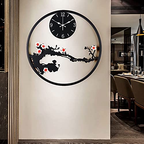 Horloge Murale Style Chinois Prune Idéale Décoration Salon - 3