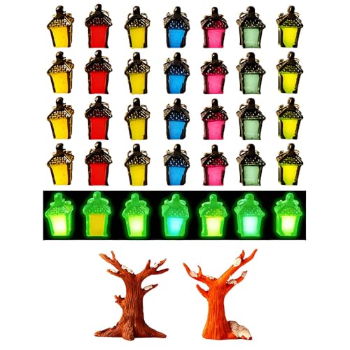 Mini lanternes phosphorescentes lot de 30 decoration rustique table