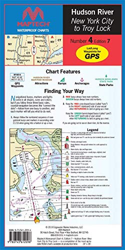 Richardson's Maptech Hudson River Waterproof Chart, 7th Edition