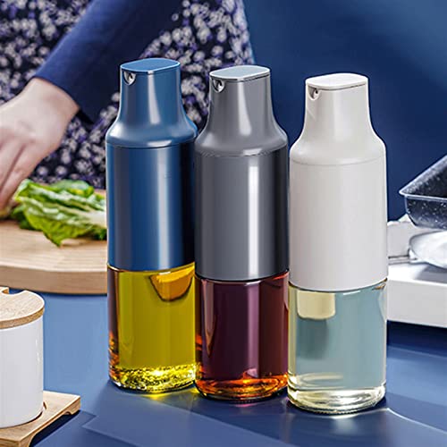 yp Speiseölspender 430 ml Ölflasche Automatisches Öffnen und Schließen Glasölbehälter Haushaltsölspender Gewürzflasche Topf(Beige)