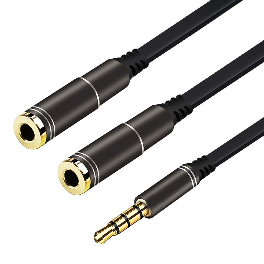 Headset Adapter, 3.5mm Headphone Y Splitter Extension Cable, 3.5mm Male