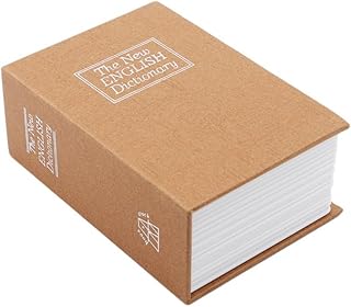 Caja fuerte en forma de libro con cerradura de combinación para guardar objetos de valor en casa u oficina (amarillo)