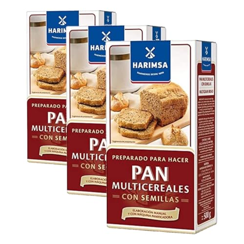 Harimsa Preparado Pan Multicereales 500 g (Paquete de 3)