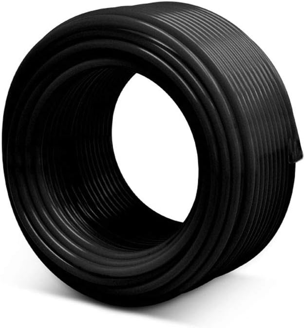 1/4" OD 100 Feet Length Black Tubing for Reverse Osmosis De-ionized Water Filtration Systems, Refrigerators, and Other Appliances (1/4" OD, 100') NSF Certified