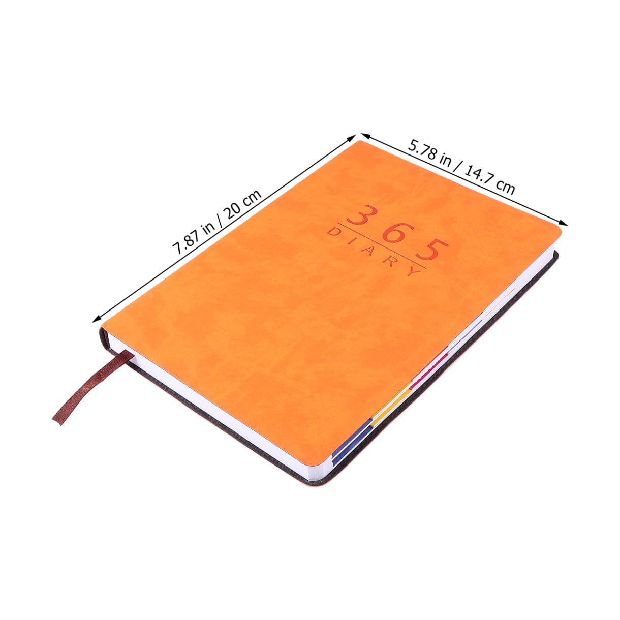 Lurrose 3 Pz materiale scolastico calendario dell'ufficio Taccuino dell'agenda settimanale agenda giornaliera - Notebook giornaliero cancelleria per studenti taccuini diario a5 Orange