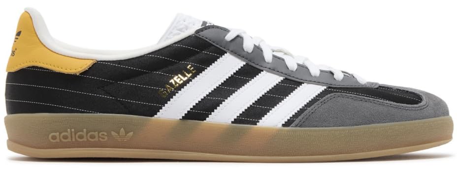 adidas Originals Gazelle Indoor Mens Sneaker (Black Yellow Olympic, 13)