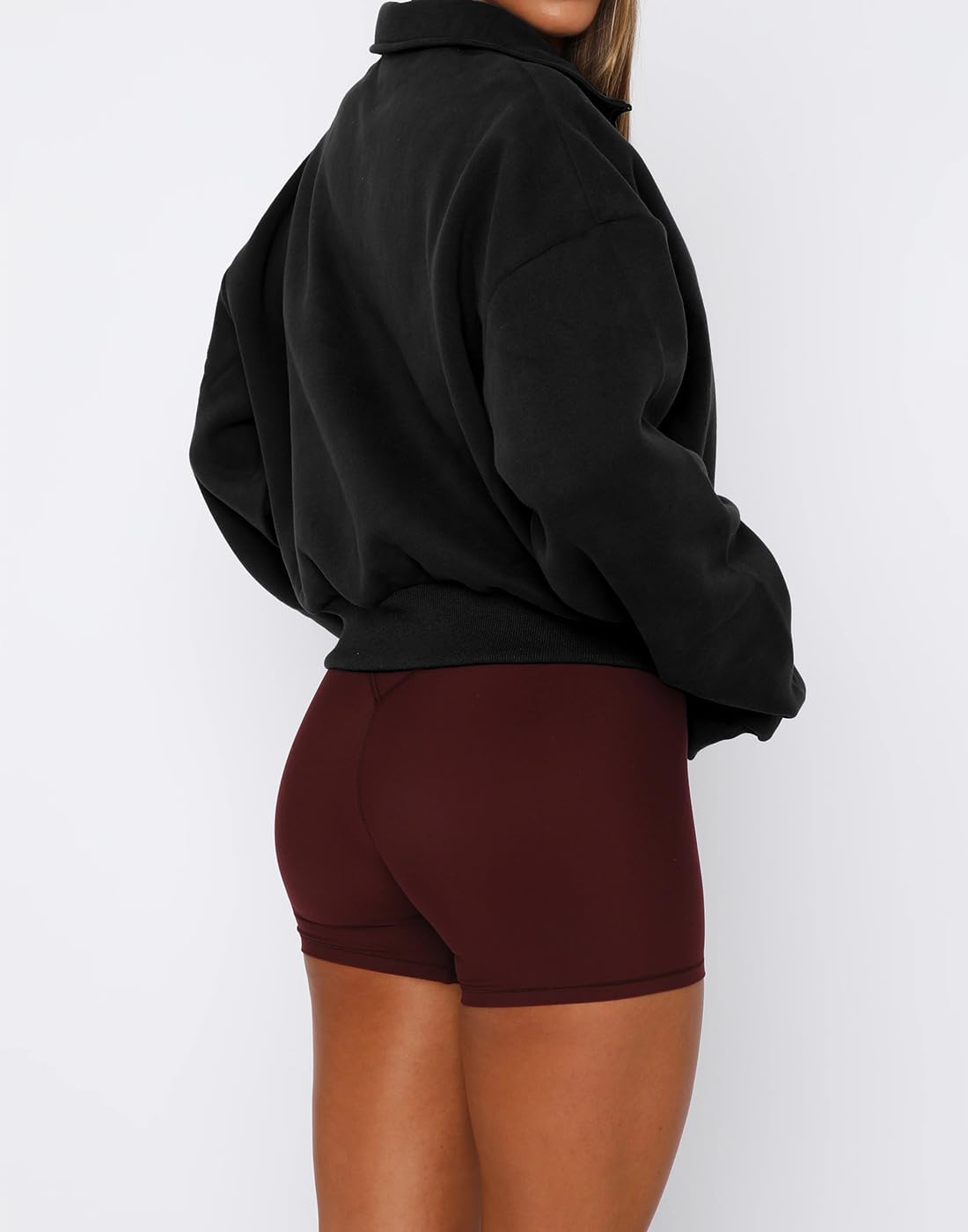 Dressmine Womens Quarter Zip Pullover Casual Long Sleeve Shirts Half Zip Sweatshirt 2025 Trendy Winter Clothes - Image 2