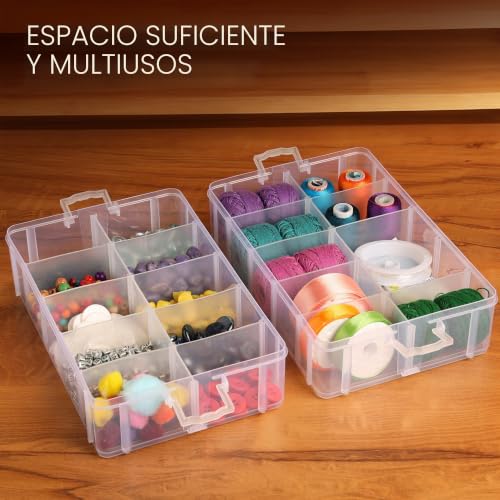 Caja organizadora plástico de 50 compartimentos ajustables BELLE VOUS de cinco niveles 4