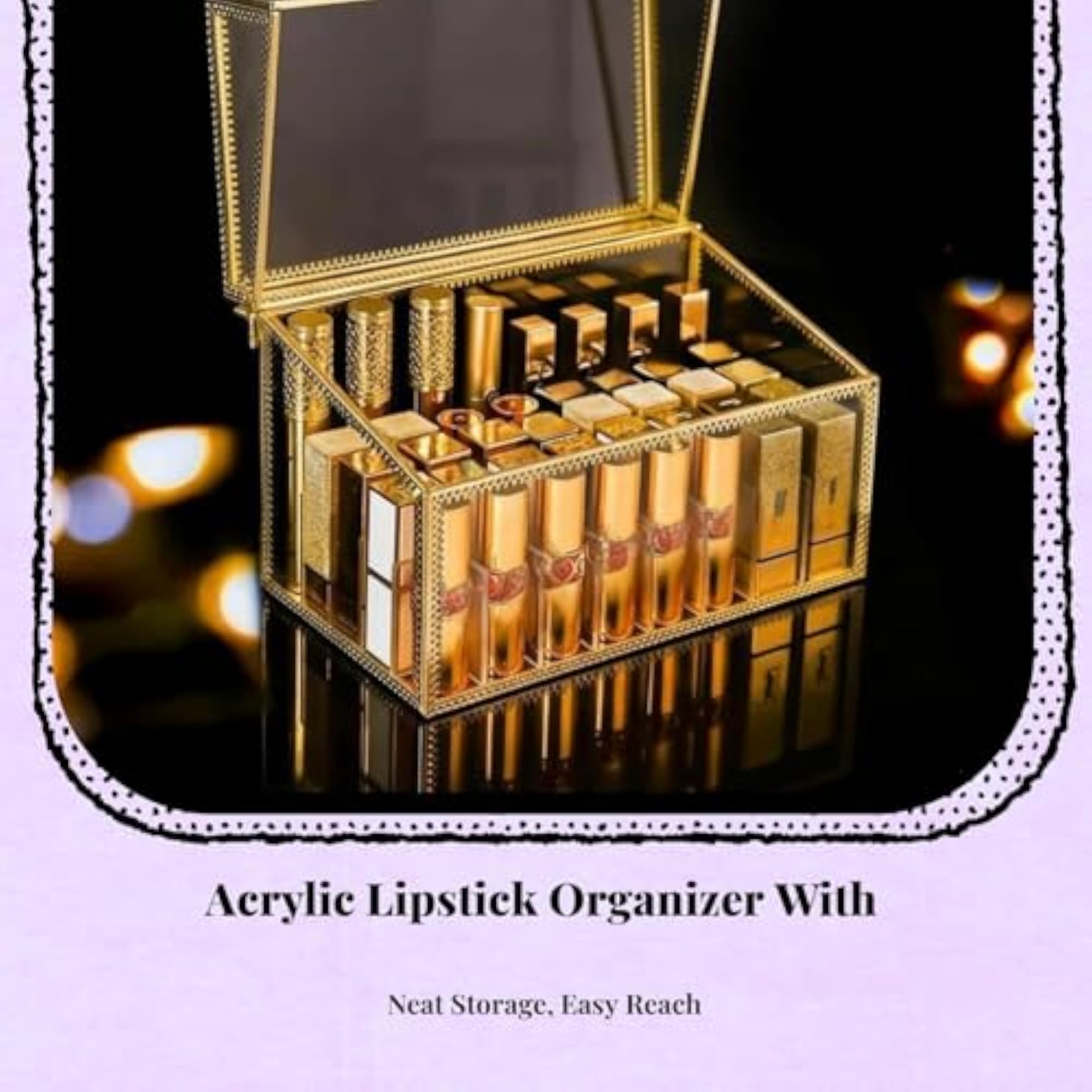 Fish Shape Lipstick Organizer with Lid, 16 Slots