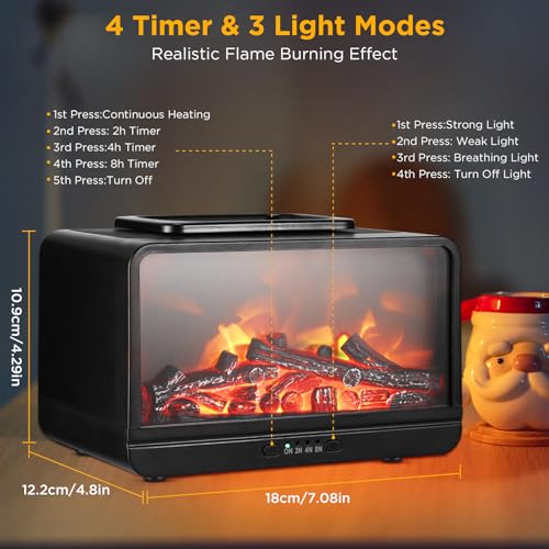 Wowlela Duftlampe Wachs 3D Glas Elektrische Duftlampe für Wachs Energie Sparen Elektrisch Teelicht Duftöl Lampe für Home Office Schlafzimmer Geschenke-4