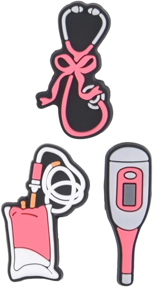 Men Women Cute Doctor Nurse Shoe Charms Lovely Nursing Shoes Decorations for Birthday Gifts