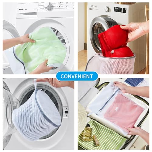 Xiaozhihui 3Pcs Mesh Laundry Bags For Delicates,With Upgrade The Hanging Ring,Premium Bra Lingerie Wash Bags,Travel Storage Organize Bag,Jeans,Hosiery,Stocking (1Large 16X20,1Medium 12X16,1Lingerie Wash Bags) thumb #4