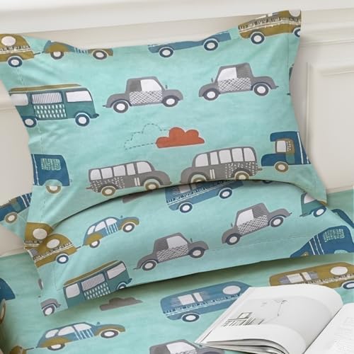 Image of Weave & Decor Printed Kids Bedsheets for King Size Bed 72x78x8 Inches, with 2 Pillow Covers 20x30 Inches, for Longer Double Mattresses