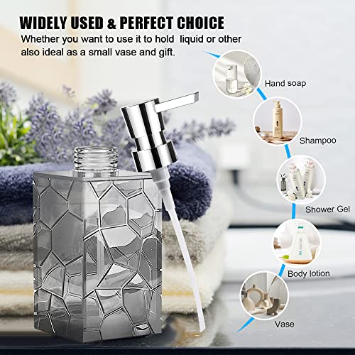HIYAA 2 Pack Soap Dispenser 12Oz Liquid Lotion Hand Dispensers with Pump Reusable for Bathroom, Countertop, Kitchen, Laundry Room - 1Grey, 1 Clear, 1GC- Acrylic - Cosy Home Interiors HIYAA 2 Pack Soap Dispenser 12Oz Liquid Lotion Hand Dispensers with Pump Reusable for Bathroom, Countertop, Kitchen, Laundry Room - 1Grey, 1 Clear, 1GC- Acrylic - Image 4