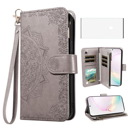 Coque Samsung Note 10 Plus grise résolvant le transport de carte et les chocs