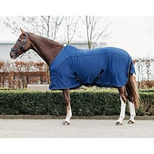 QHP Coolmesh Astana Paardendeken, transportdeken, schoenkussen, 155 cm, marineblauw