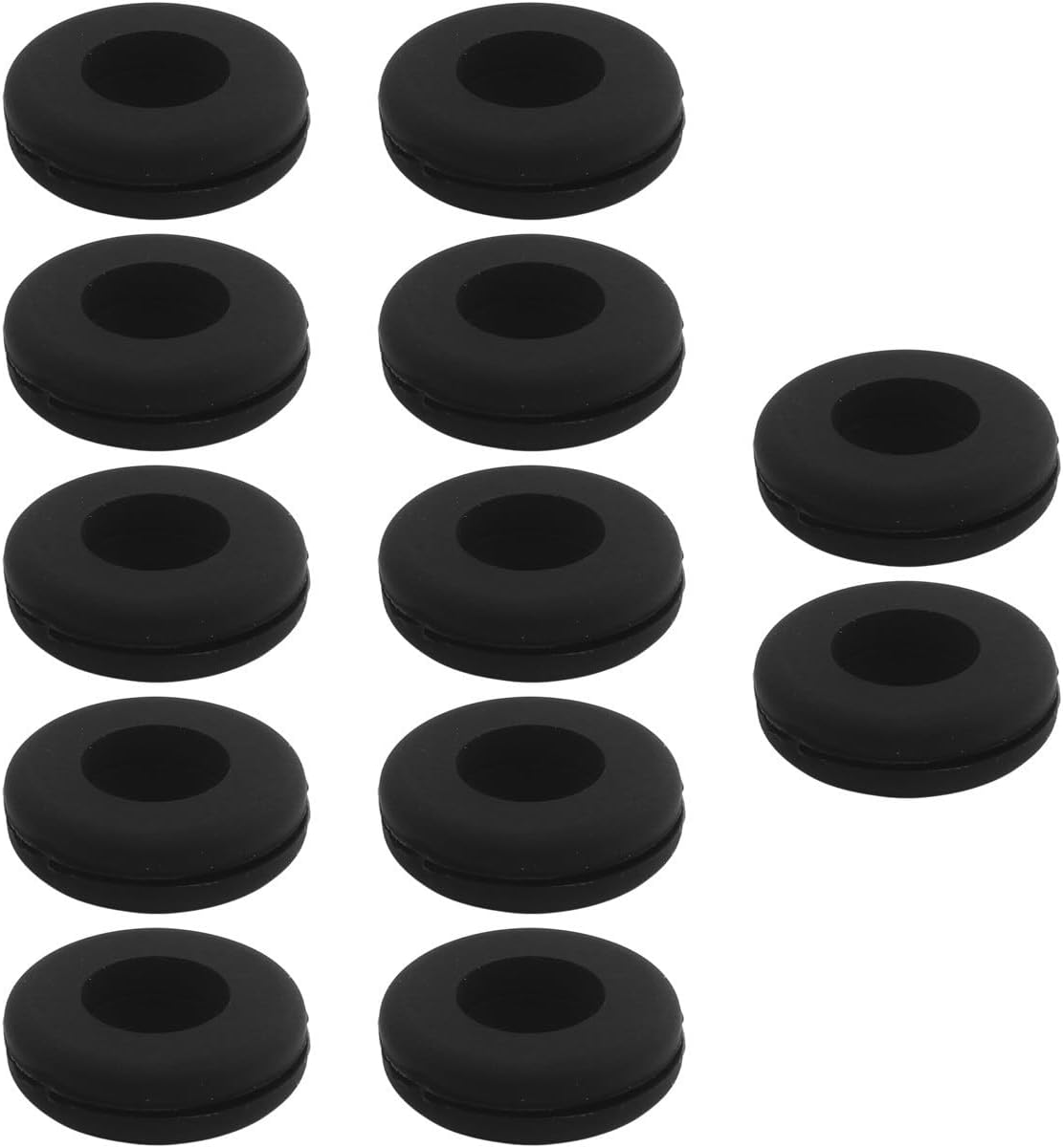 Silicone Tennis Racket Vibration Dampeners – 12-Pack Shock Absorbers for Tennis, Squash & Racquetball Rackets, String Vibration Reducer with Easy Insert Design(black)