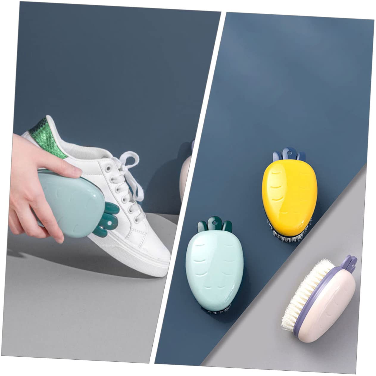 15 Stück Karotten-Schuhbürste, Sneaker-Bürste, Schuhreinigungsbürste, Kleiderbürste, Wäschebürste, Schuhputzbürste, Schuhbürstenreiniger, Outdoor-Handbürste, Wäschebürste, Hutbürste/643